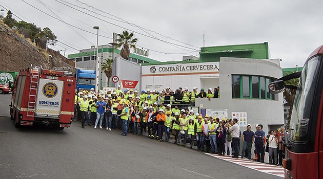 Jornada de prevención de riesgos laborales en la fábrica de Las Palmas